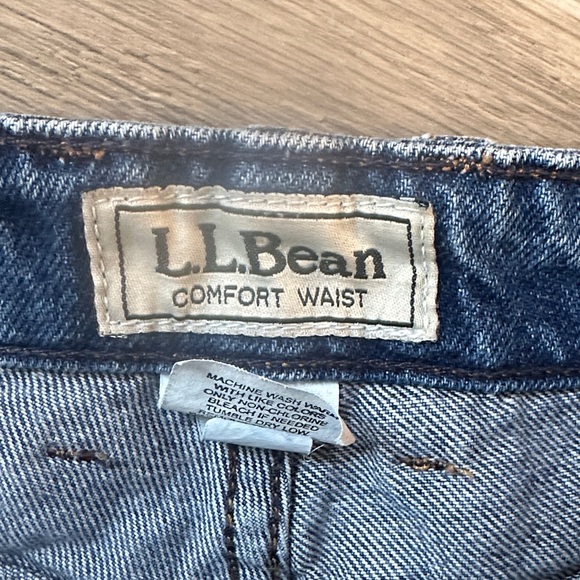 LL Bean denim jeans vintage 80s elastic waist women’s size 10 - Picture 2 of 9